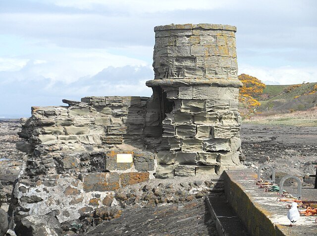 The famous Beacon guarding Dunure harbour.